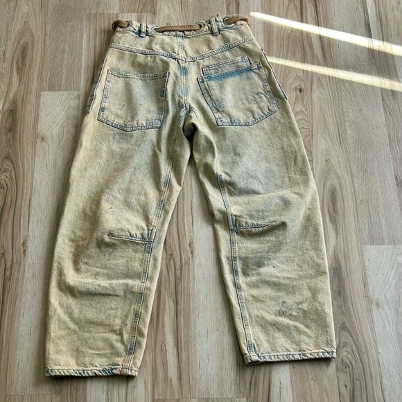 WE THE FREE Moxie Pull-On Barrel Jeans in Cowboy Khaki Sz 24 or 25 - runs big - Picture 6 of 16